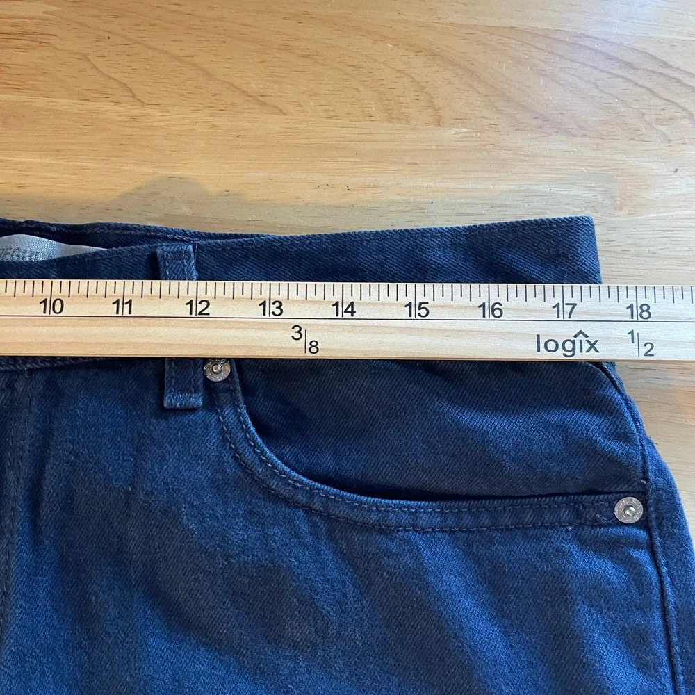 VTG Y2K Levi's 505 Regular Fit‎ 36x30 100% Cotton Dark Wash Denim Blue Jeans Zip